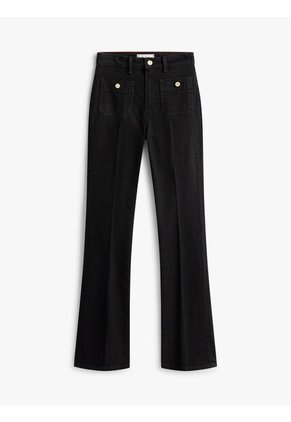 Jeans Negro Bootcut Negros De Talle Alto Tommy Hilfiger