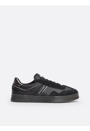 Tenis Negro The Greenwich De Cuero Con Logo Tommy Hilfiger