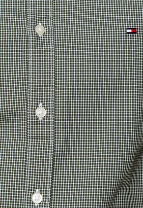 Camisa Verde Oliva-Blanco Tommy Hilfiger
