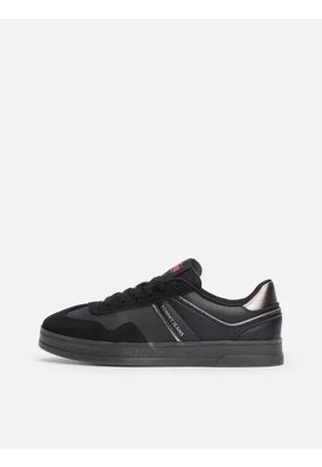 Tenis Negro The Greenwich De Cuero Con Logo Tommy Hilfiger