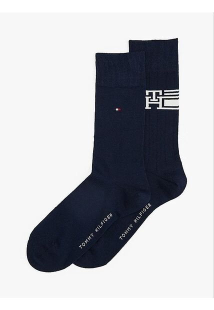 Pack Azul De 2 Medias Con Logo Y Estampado TH Tommy Hilfiger