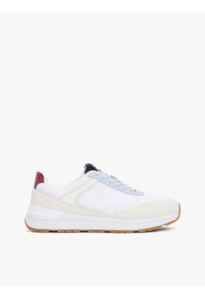 Tenis Blanco Con Mezcla De Texturas Tommy Hilfiger