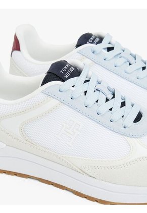 Tenis Blanco Con Mezcla De Texturas Tommy Hilfiger