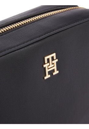 Bolso Negro Cruzado Con Logo Metalizado Tommy Hilfiger
