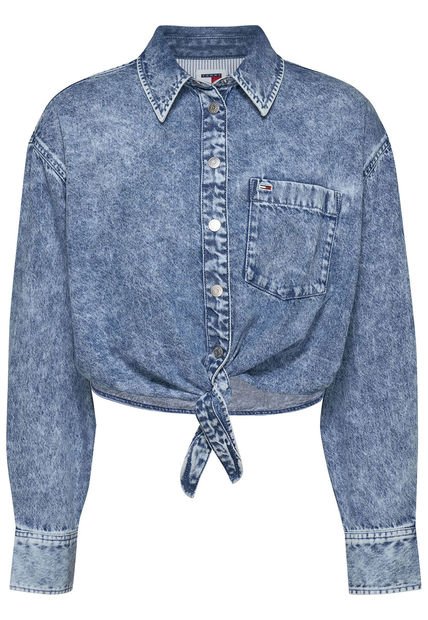 Camisa Azul Front Tie Chambray Tommy Jeans