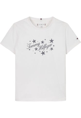 Camiseta Blanca Con Logo Script Para Niña Tommy Hilfiger Tommy Hilfiger