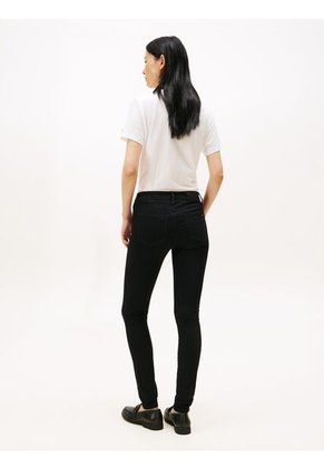 Jeans Negro Como Ceñidos Negros De Talle Medio Tommy Hilfiger