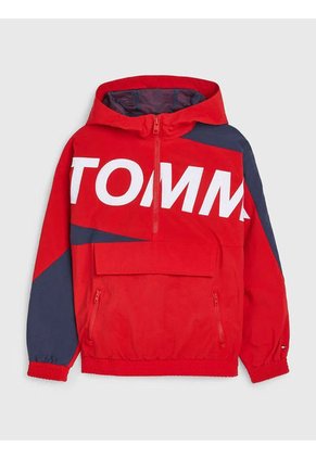 Cortavientos Niño Chicago Con Capucha Y Logo Rojo Tommy Hilfiger