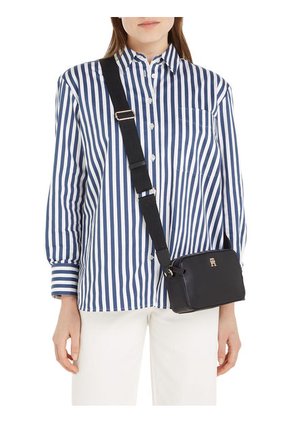 Bolso Negro Cruzado Con Logo Metalizado Tommy Hilfiger