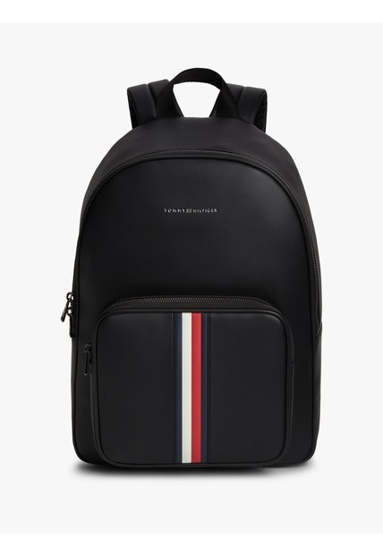 Morral Negro Con Cinta Distintiva Y Logo Tommy Hilfiger