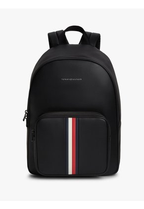 Morral Negro Con Cinta Distintiva Y Logo Tommy Hilfiger