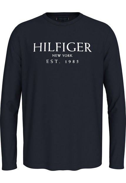 Camiseta Azul De Manga Larga Tommy Hilfiger