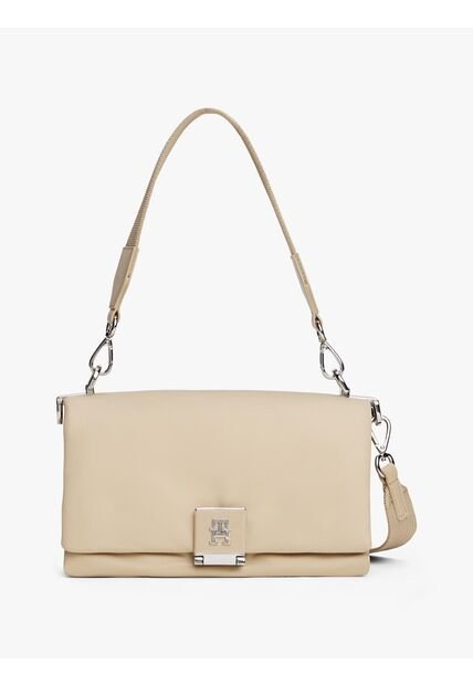 Bolso Beige Cruzado Con Correa De Cinta Tommy Hilfiger