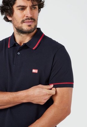 Camiseta Polo Azul-Rojo Tommy Hilfiger
