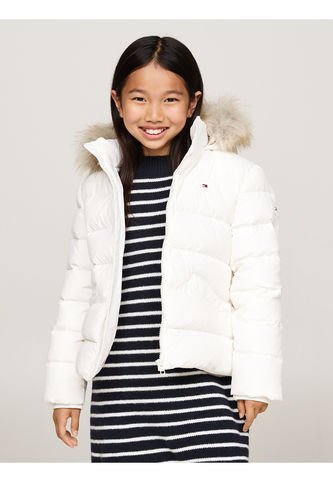 Chaqueta Niña Blanca Essential Con Capota Y Plumón Tommy Hilfiger Tommy Hilfiger