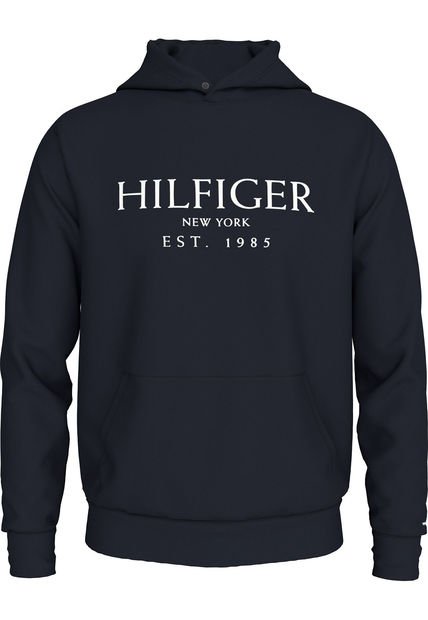 Buzo Azul Con Capota Con Logo Tommy Hilfiger