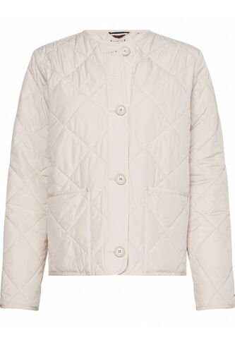Chaqueta Acolchada Corta Sin Cuello Mujer Blanco Tommy Hilfiger Tommy Hilfiger