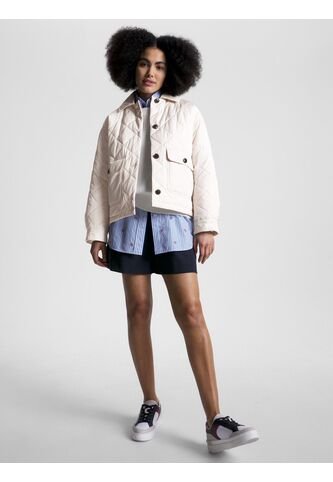 Chaqueta Con Diseño Acolchado A Rombos Mujer Blanco Tommy Hilfiger Tommy Hilfiger
