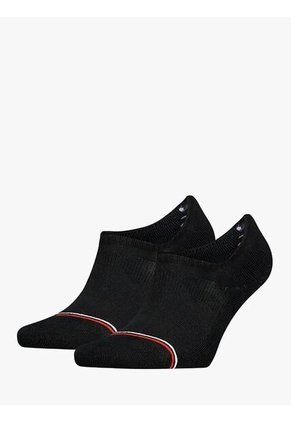 Pack Negro De Dos Pares De Medias Tobilleros Tommy Hilfiger