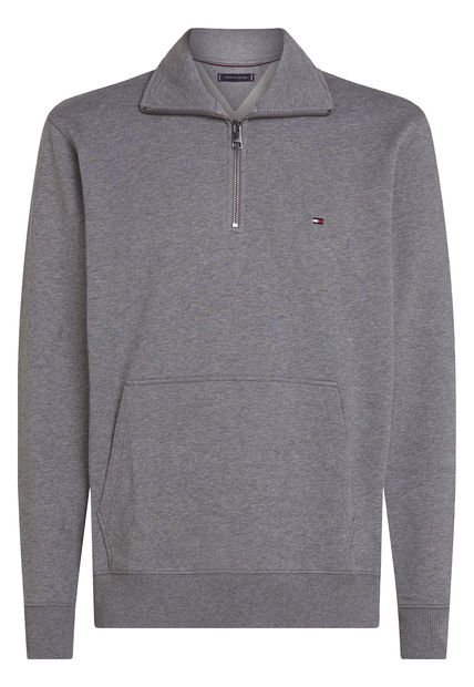 Saco Gris De Felpa Con Cremallera De Un Cuarto Tommy Hilfiger