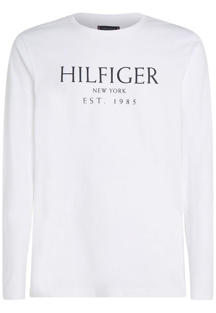 Camiseta Blanca De Manga Larga Tommy Hilfiger