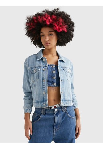 Chaqueta Jeans Izzie De Corte Slim Mujer Azul Tommy Jeans Tommy Hilfiger