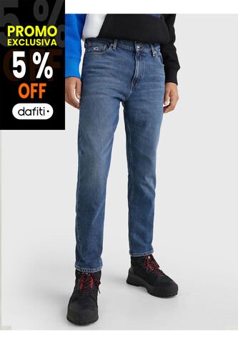 Jeans Dad Ajustados Cónicos Y Desteñidos Hombre Azul Tommy Hilfiger Tommy Hilfiger
