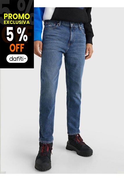 Jeans Dad Ajustados Cónicos Y Desteñidos Hombre Azul Tommy Hilfiger