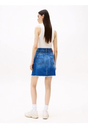 Minifalda Azul Denim Mom Desgastada Tommy Jeans