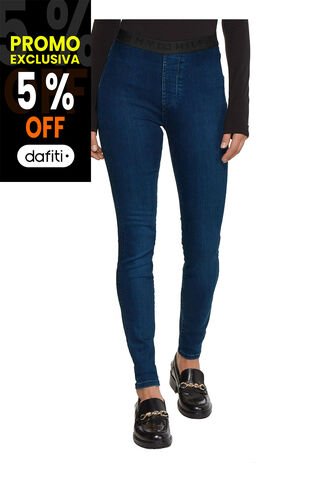 Jeans Skinny Con Logo Mujer Azul Tommy Hilfiger Tommy Hilfiger