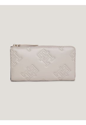 Billetera Grande Con Estampado Del Monograma Th Tommy Hilfiger