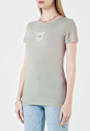 Camiseta Gris-Blanco Tommy Jeans