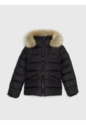 Chaqueta Niña Negra Essential Con Capota Y Plumón Tommy Hilfiger Tommy Hilfiger