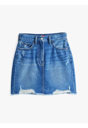 Minifalda Azul Denim Mom Desgastada Tommy Jeans