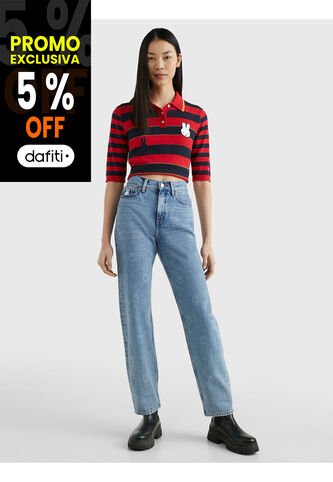 Jeans Azul De Corte Amplio X Miffy Para Mujer  Tommy Hilfiger Tommy Hilfiger