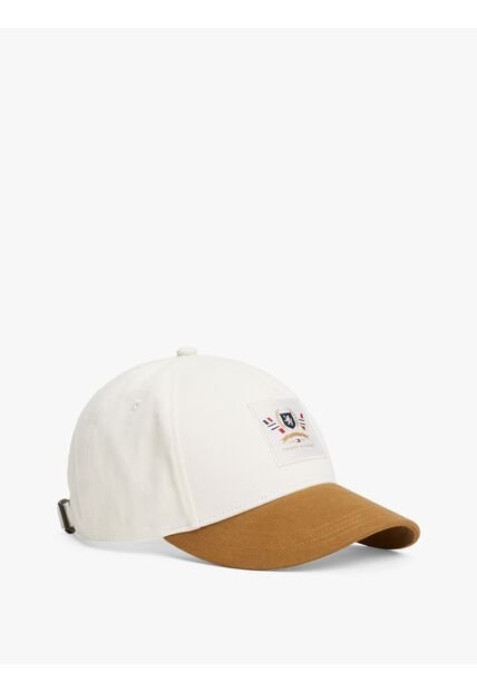 Gorra Blanca Con Parche Del Escudo Tommy Hilfiger