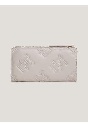 Billetera Grande Con Estampado Del Monograma Th Tommy Hilfiger