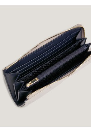 Billetera Grande Con Estampado Del Monograma Th Tommy Hilfiger