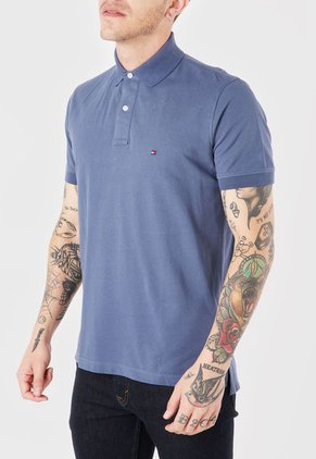 Polo Azul Grisáceo Tommy Hilfiger