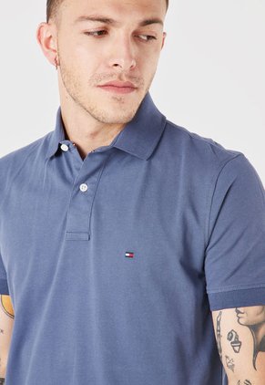 Polo Azul Grisáceo Tommy Hilfiger
