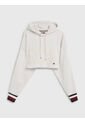 Hoodie Cropped Con Capucha Tommy Hilfiger X Shawn Mendes Mujer Blanco Tommy Hilfiger de Tommy Hilfiger