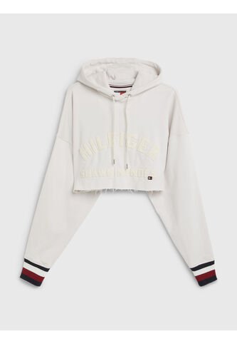 Hoodie Cropped Con Capucha Tommy Hilfiger X Shawn Mendes Mujer Blanco Tommy Hilfiger Tommy Hilfiger