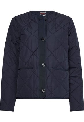 Chaqueta Acolchada Corta Sin Cuello Mujer Azul Tommy Hilfiger