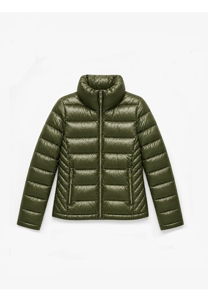Chaqueta Verde Ligera Packable Con Logo Tommy Hilfiger