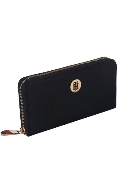 Billetera Negra Poppy Con Cierre De Cremallera Tommy Hilfiger