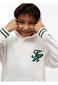 Hoodie Blanco Con Capota Y Logo Bordado Tommy Hilfiger de Tommy Hilfiger