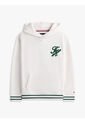 Hoodie Blanco Con Capota Y Logo Bordado Tommy Hilfiger de Tommy Hilfiger