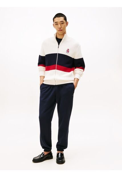 Joggers Azul De Felpa Con Bajos Elásticos Tommy Hilfiger