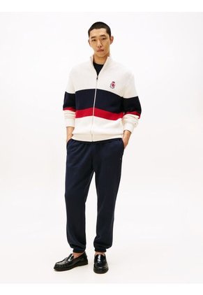 Joggers Azul De Felpa Con Bajos Elásticos Tommy Hilfiger