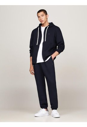 Joggers Azul De Felpa Con Bajos Elásticos Tommy Hilfiger